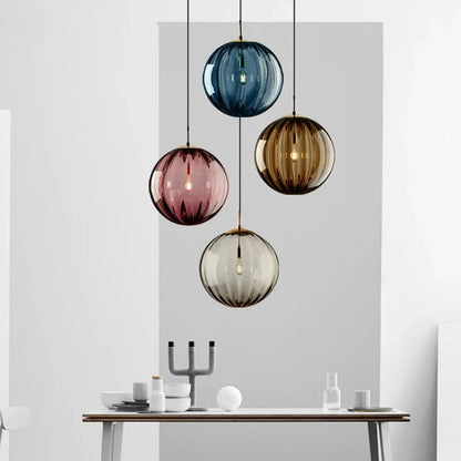 Modern Glass Ball Pendant Light | Nordic Sphere Ceiling Lamp For Kitchens, Halls and Bedrooms