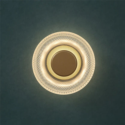 Modern Coloured Glass Wall Lamp | Textured LED Disc Light In Four Tinted Coloured Glass Shades