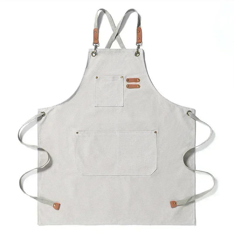 Canvara Canvas Kitchen Apron | Unisex Chef and Workwear Apron With An Adjustable Neck Strap