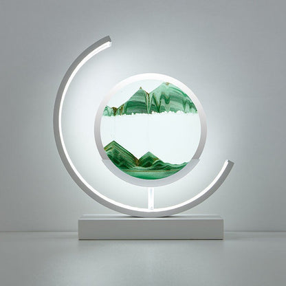 Dunefall Quicksand LED Table Lamp | Flowing Sand Art Lamp For Desks, Offices and Home Bedsides