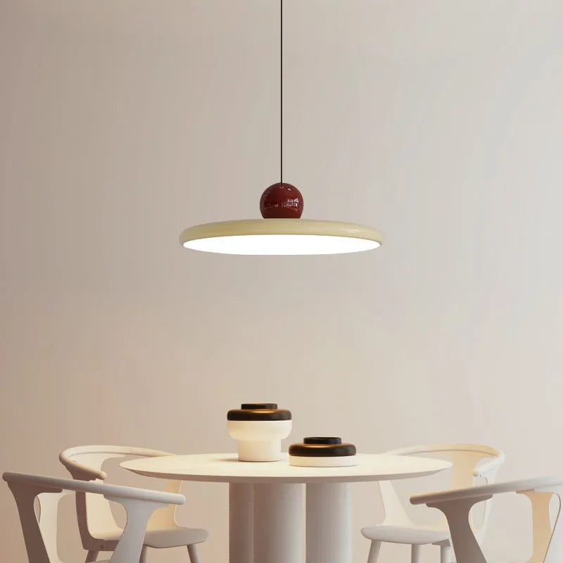 Nordic Flying Saucer Pendant Light | Built In LED Ceiling Lamp In Two Sizes and Three Colours