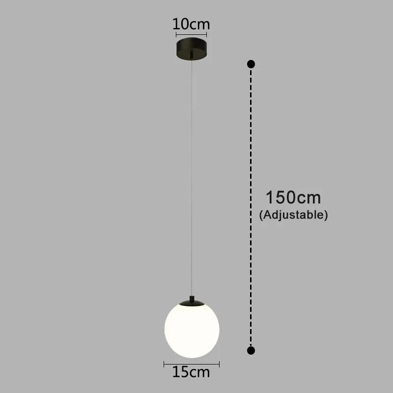 Globara Pendant Light | Nordic Modern Glass Globe Design In One or Two Globe Head Configurations