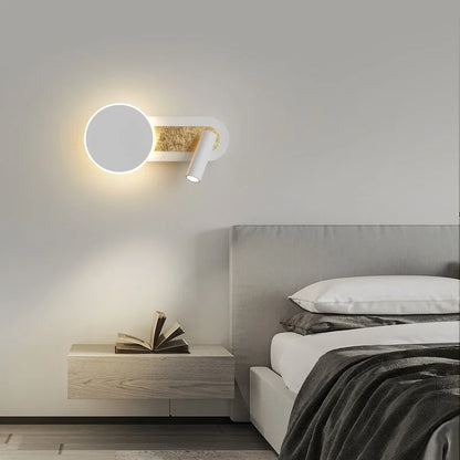 Ringspot Wall Light | Modern Nordic Dual LED Design With Ring Glow and Adjustable Spotlight