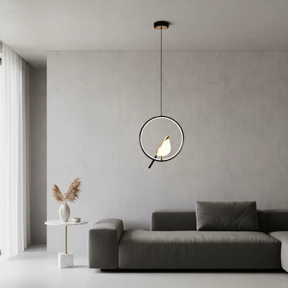 Magpie Pendant Light | Nordic LED Bird Design Ceiling Lamp For Dining Rooms and Hallway Spaces