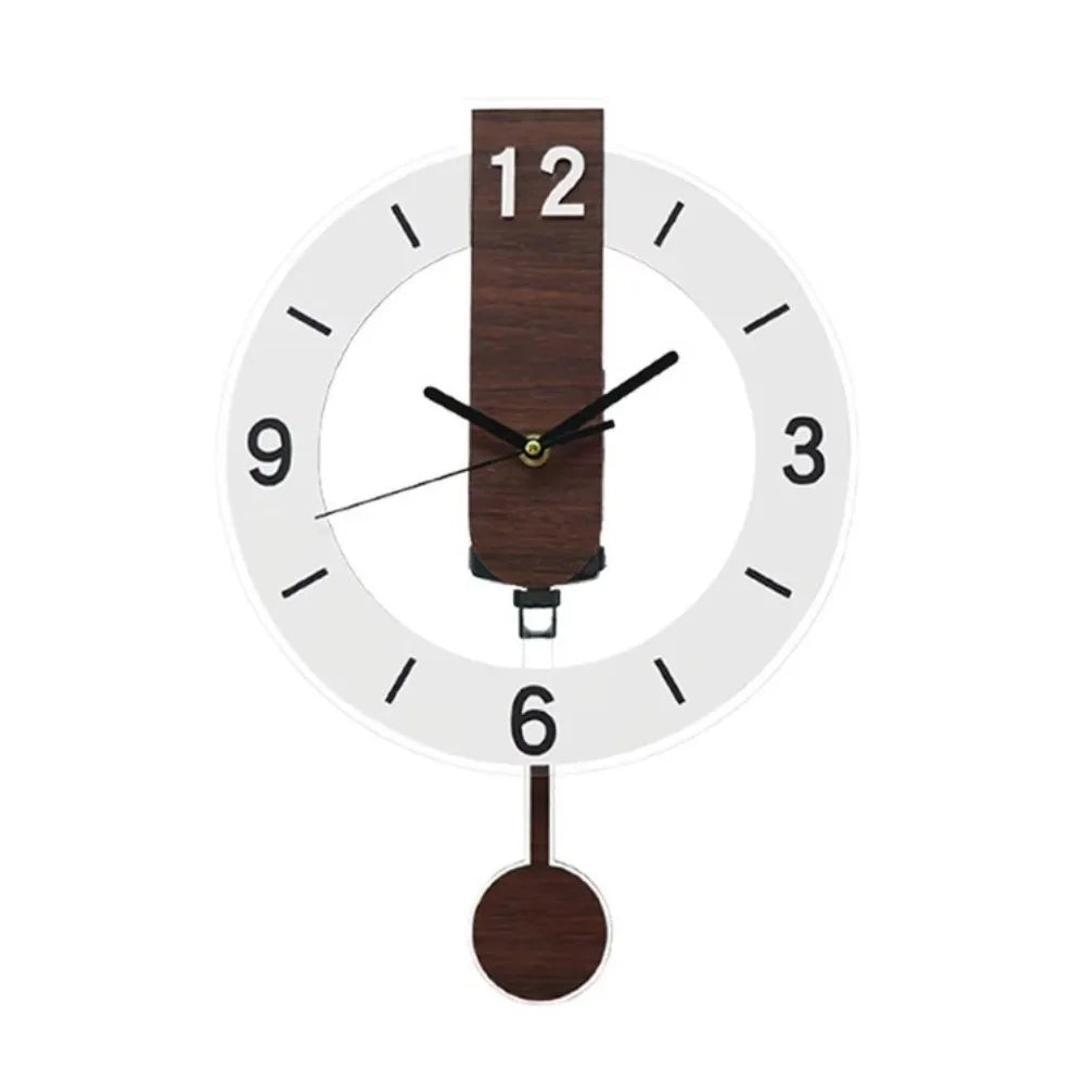 Minimalist Pendulum Wall Clock | Modern Acrylic And Wood Design In Four Dial Face Variations