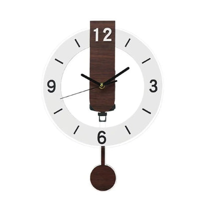 Minimalist Pendulum Wall Clock | Modern Acrylic And Wood Design In Four Dial Face Variations
