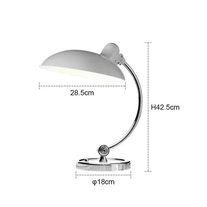 Fjordarc Table Lamp | Bauhaus Inspired Curved Metal Arc Lamp For Desks and Bedside Side Tables