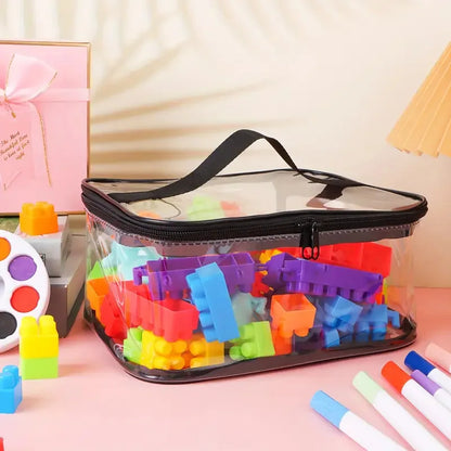 Transparent Mesh Toy Storage Bag | Large Capacity Organiser For Toys, Puzzles and Blocks Sets