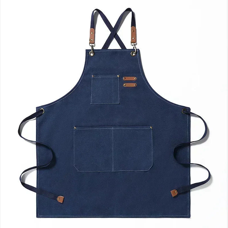 Canvara Canvas Kitchen Apron | Unisex Chef and Workwear Apron With An Adjustable Neck Strap