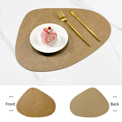 Fjordlay Double Sided Faux Leather Placemats | Non Slip and Heat Resistant Table Mats For Glass