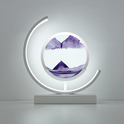 Dunefall Quicksand LED Table Lamp | Flowing Sand Art Lamp For Desks, Offices and Home Bedsides