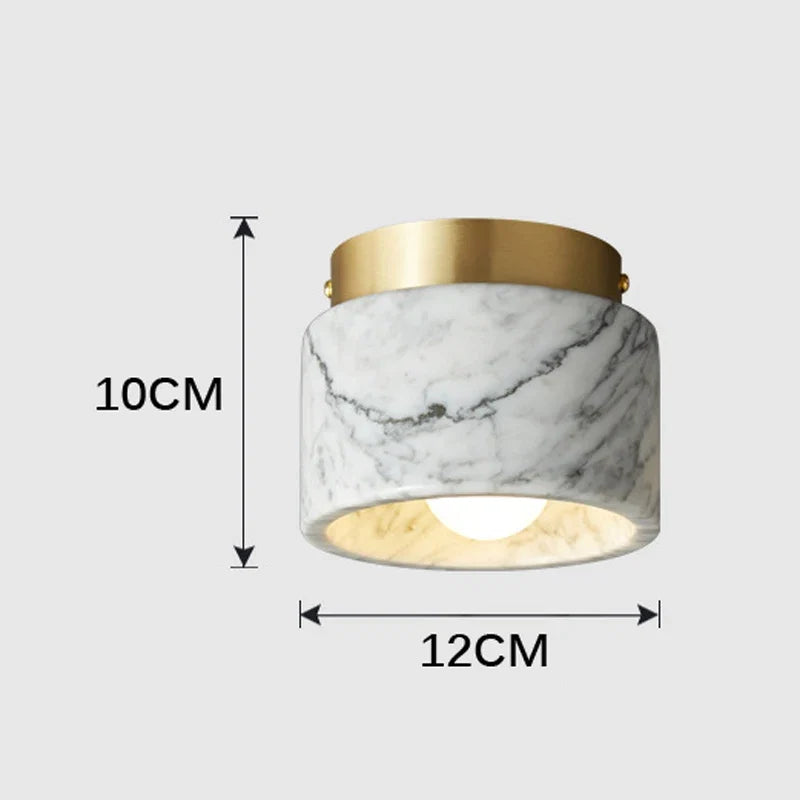 Nordic Marble Ceiling Light | Modern Downlight With A Stone Finish For Hallways and Kitchens