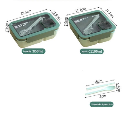 Bentora Leak Proof Lunch Box | Portable Bento With Cutlery, Microwave and Dishwasher Safe Design