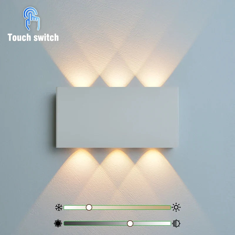Blocklume Rechargeable Wall Lamp | Minimalist Wood Grain Design With Tricolour Light Modes