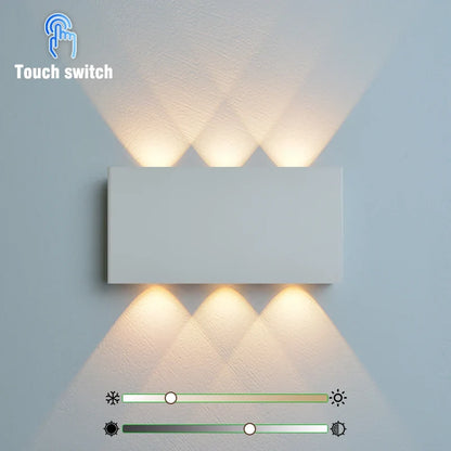 Blocklume Rechargeable Wall Lamp | Minimalist Wood Grain Design With Tricolour Light Modes
