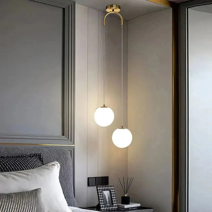 Globara Pendant Light | Nordic Modern Glass Globe Design In One or Two Globe Head Configurations
