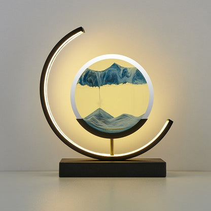Dunefall Quicksand LED Table Lamp | Flowing Sand Art Lamp For Desks, Offices and Home Bedsides