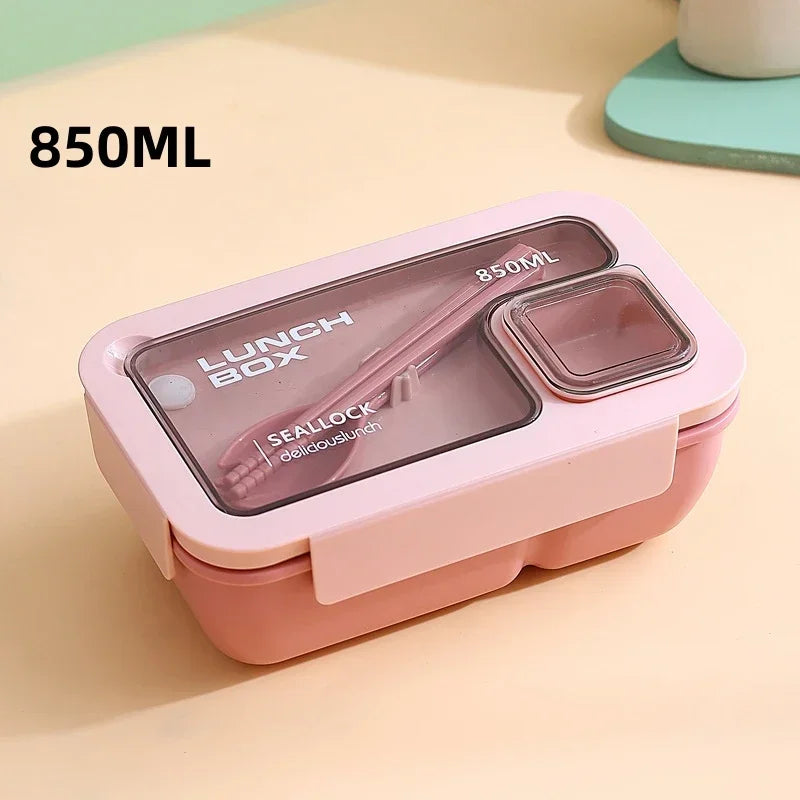Bentora Leak Proof Lunch Box | Portable Bento With Cutlery, Microwave and Dishwasher Safe Design