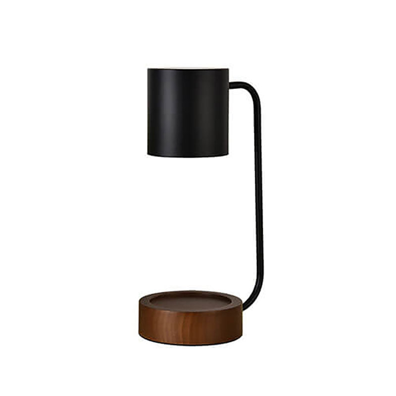 Japanese Minimalist Table Lamp | Wood and Metal Design For Bedsides, Studies and Console Tables