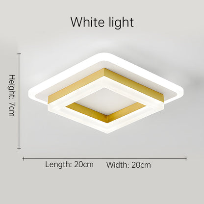 Square LED Ceiling Light | Modern Flush Mount Fixture For Hallways, Bedrooms and Landing Areas
