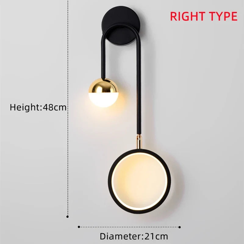 Circulon Wall Light | Modern Nordic LED Design In Left or Right Handed Wall Configurations