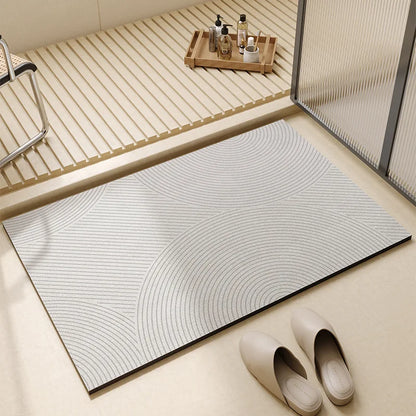 Super Absorbent Bath Mat | Quick Dry Non Slip Bathroom Floor Mat For Showers and Bath Tubs