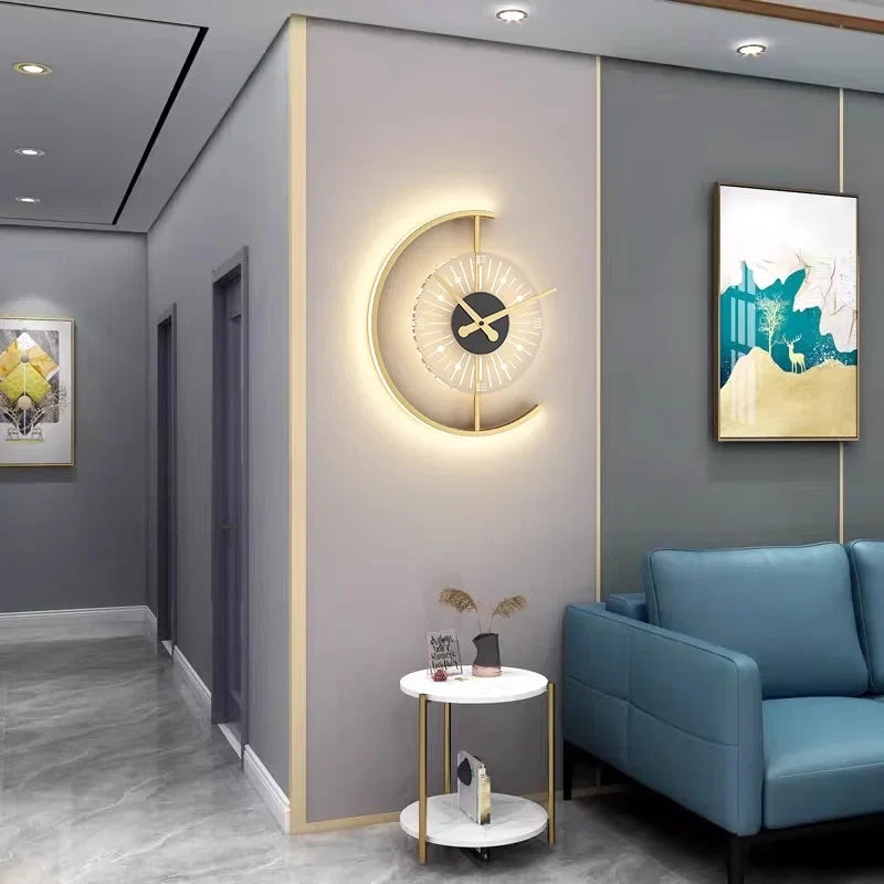 Chronova Wall Lamp Clock | Post Modern LED Sconce With An Integrated Clock Face For Bedrooms