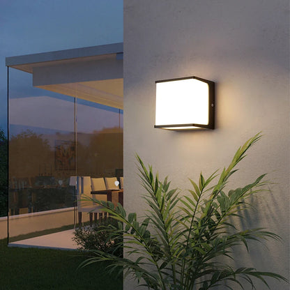 Quadris Outdoor Wall Light | Modern Cube Waterproof LED Fitting For Walls and Entrance Doors