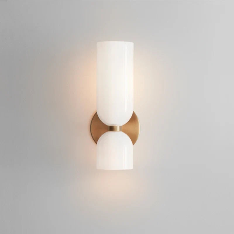 Nordic Glass Wall Lamp | Smoked Tube Design Sconce For Bedrooms and Living Room Side Walls