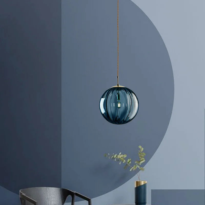 Modern Glass Ball Pendant Light | Nordic Sphere Ceiling Lamp For Kitchens, Halls and Bedrooms