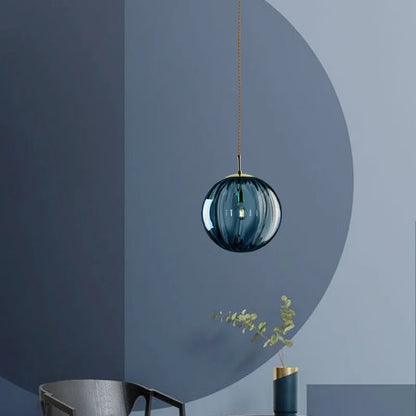 Modern Glass Ball Pendant Light | Nordic Sphere Ceiling Lamp For Kitchens, Halls and Bedrooms