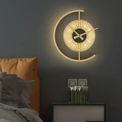 Chronova Wall Lamp Clock | Post Modern LED Sconce With An Integrated Clock Face For Bedrooms