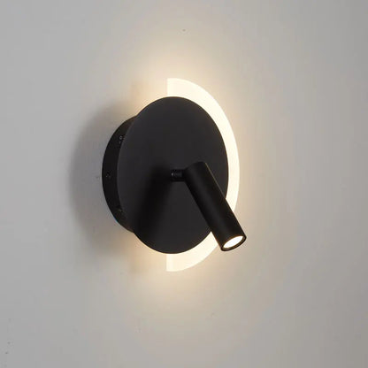 Crescara Wall Light | Modern LED Bedside Design With A Crescent Glow and Focused Spotlight Beam