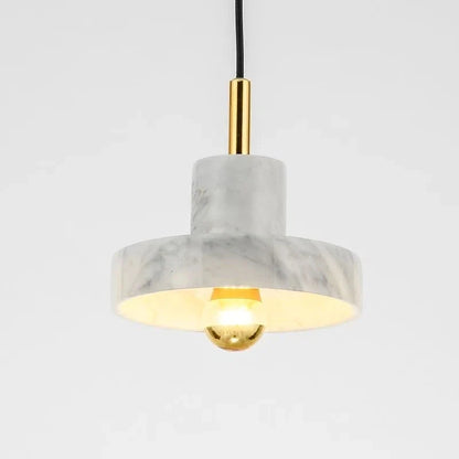 Marble Pendant Lamp | Natural Stone Postmodern Design In Black, Dark Green or White Marble