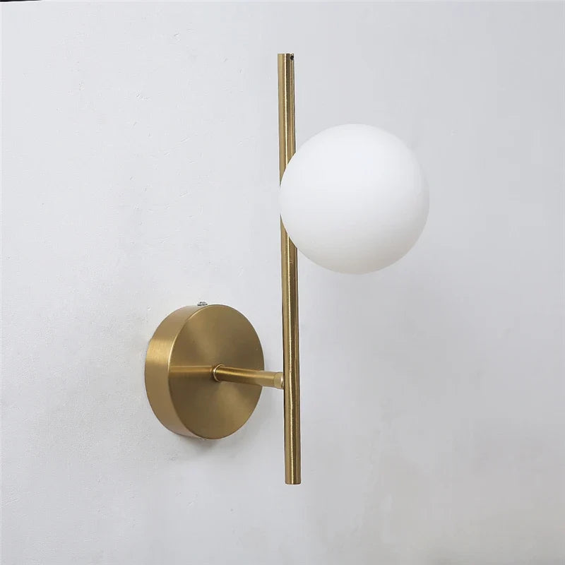Goldara Wall Light | Modern Gold Globe Design In Single or Double Globe Configuration Options