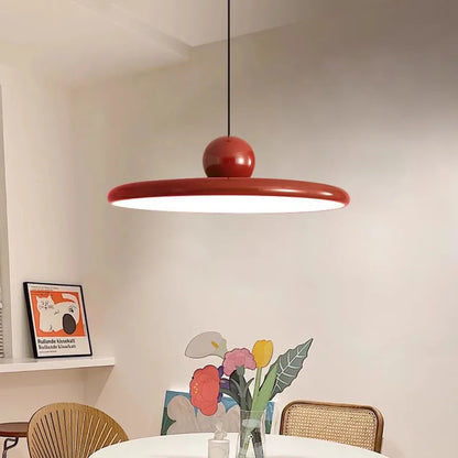 Nordic Flying Saucer Pendant Light | Built In LED Ceiling Lamp In Two Sizes and Three Colours