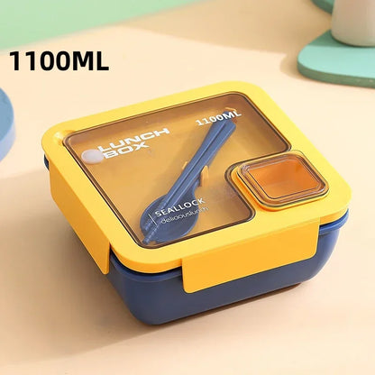 Bentora Leak Proof Lunch Box | Portable Bento With Cutlery, Microwave and Dishwasher Safe Design