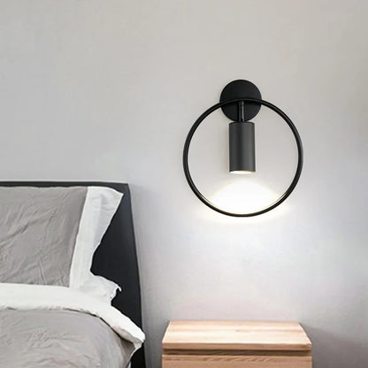 Ringara Wall Light | Nordic Minimalist Ring Design In Gold or Black With Two LED Light Colours