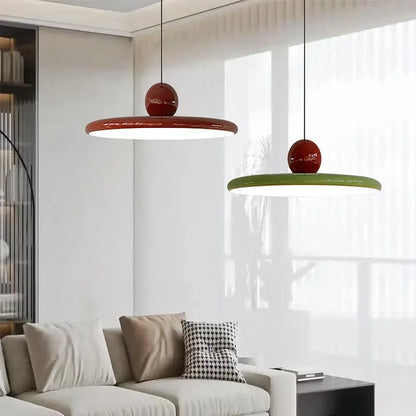 Nordic Flying Saucer Pendant Light | Built In LED Ceiling Lamp In Two Sizes and Three Colours
