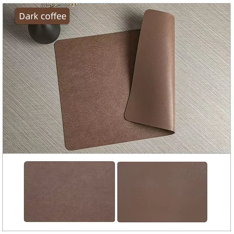 Twinlay Double Sided Faux Leather Placemats | Heat Resistant and Waterproof Table Mats For Dining