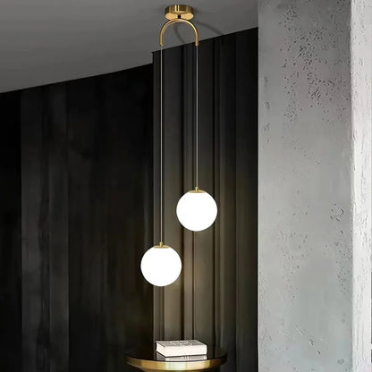Globara Pendant Light | Nordic Modern Glass Globe Design In One or Two Globe Head Configurations