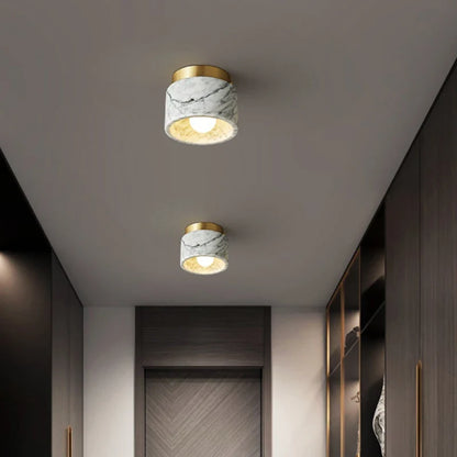 Nordic Marble Ceiling Light | Modern Downlight With A Stone Finish For Hallways and Kitchens