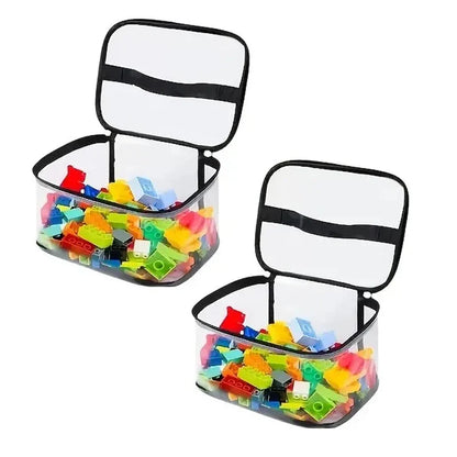 Transparent Mesh Toy Storage Bag | Large Capacity Organiser For Toys, Puzzles and Blocks Sets