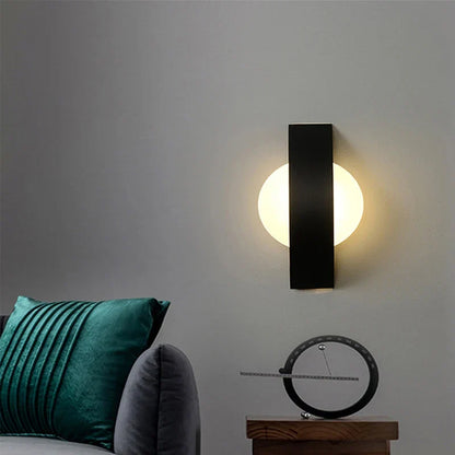 Acrylic Wall Lamp | Minimalist Ambient Lighting In Round or Square, In Black or White Finish