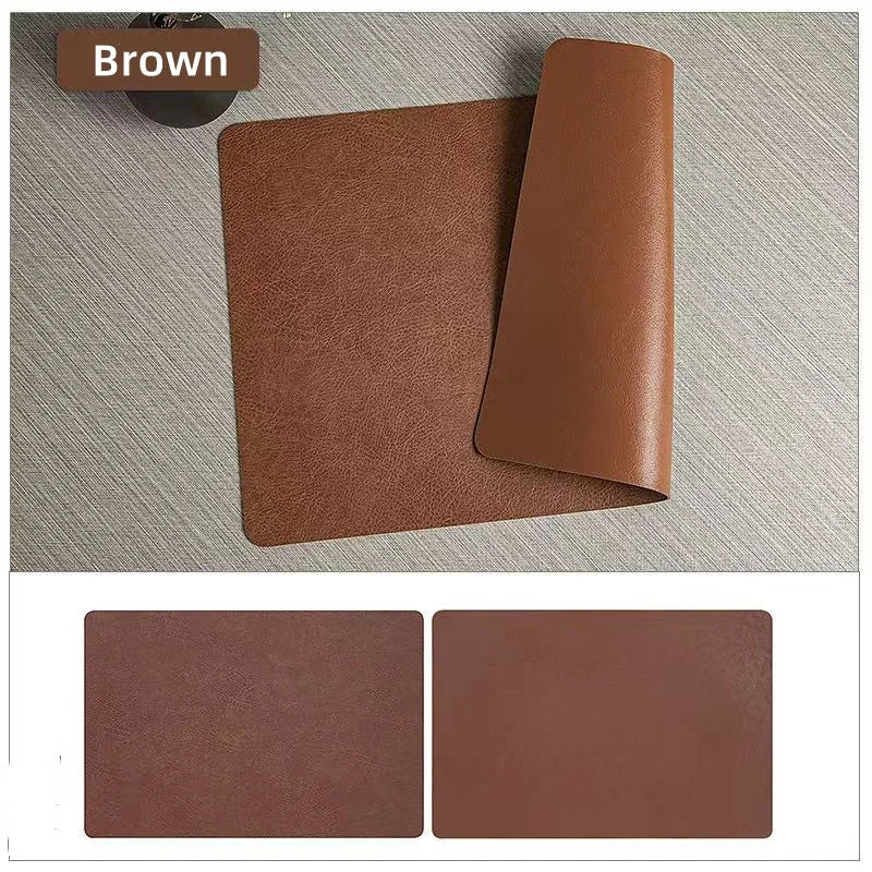 Twinlay Double Sided Faux Leather Placemats | Heat Resistant and Waterproof Table Mats For Dining