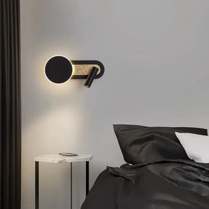 Ringspot Wall Light | Modern Nordic Dual LED Design With Ring Glow and Adjustable Spotlight