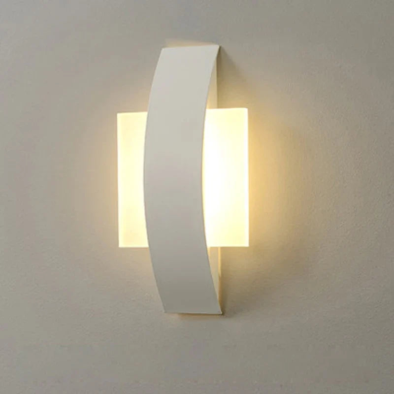 Acrylic Wall Lamp | Minimalist Ambient Lighting In Round or Square, In Black or White Finish