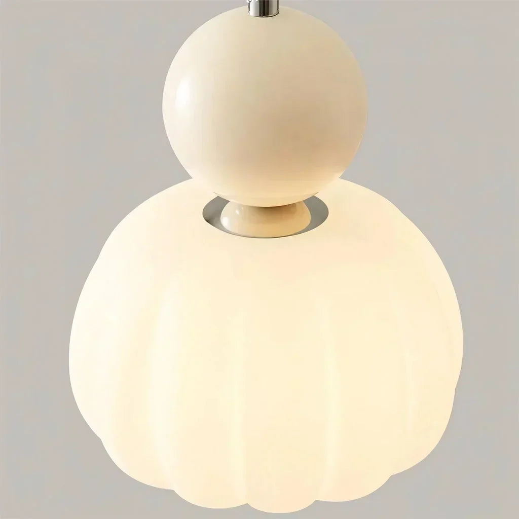Nordic Pumpkin Pendant Light | Modern Ribbed LED Ceiling Lamp For Kitchens and Dining Areas