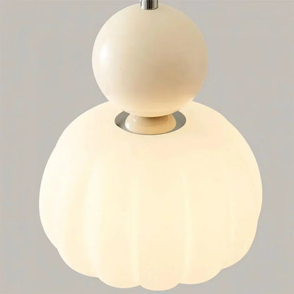 Nordic Pumpkin Pendant Light | Modern Ribbed LED Ceiling Lamp For Kitchens and Dining Areas