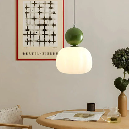 Nordic Pumpkin Pendant Light | Modern Ribbed LED Ceiling Lamp For Kitchens and Dining Areas